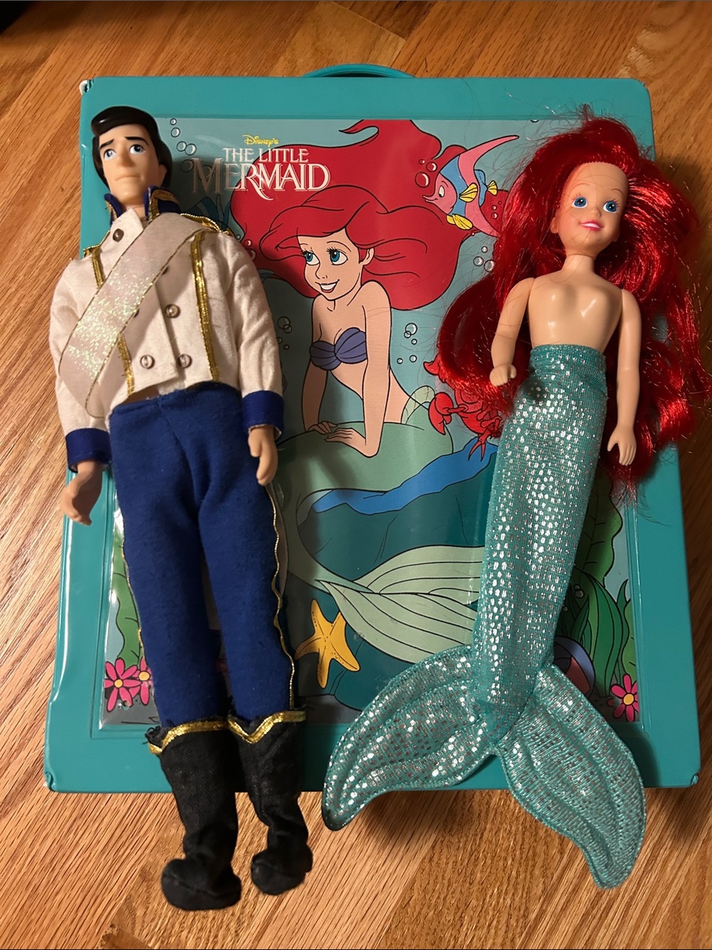 Original Disney Ariel & Prince Eric with Carrying Case